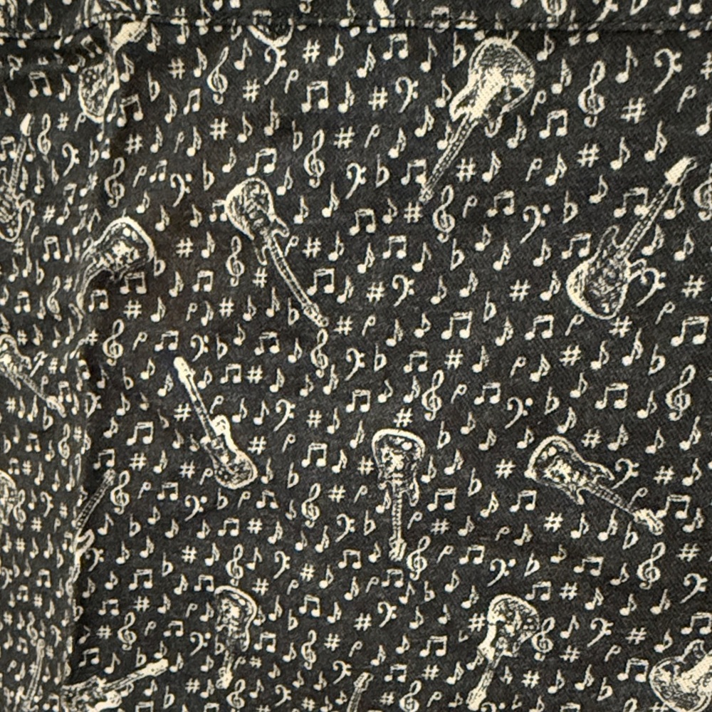 The Kooples Guitar Patterned Snap Button Fitted B… - image 4